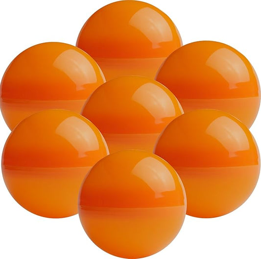 Vending Machine Capsules - 3" ORANGE Empty Plastic Capsules - 14 Pcs Toy Capsule - Orange Round Large Easter Eggs - Bath Bombs Molds - Party Favors DIY Craft Supplies