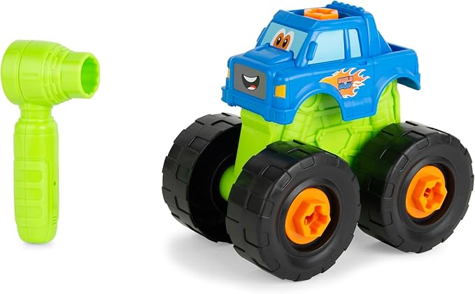 Monster Truck - 2-in-1 Building Toys with Hand Ratchet for Take Apart Play - Toddler STEM Building Set - Construction Toy for Ages 18 Months and Up