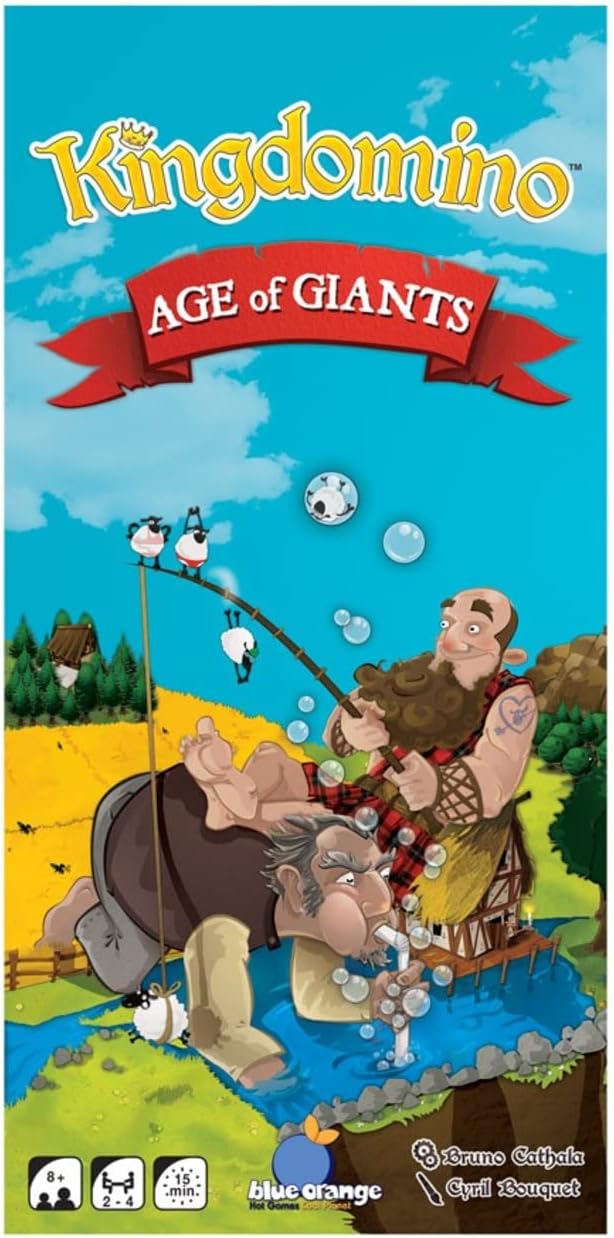 Strategy Board Game Extension for Kids, Teens and Family, Tabletop Game Nights, Ages 8 & Up, 2 to 5 Players, Kingdomino Age of Giants Expansion by Blue Orange Games