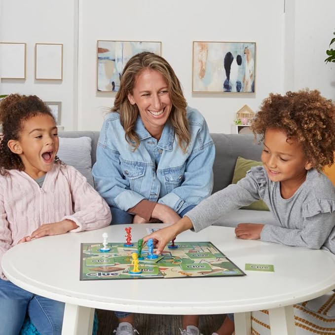 Clue Junior Game - 2-Sided Gameboard, 2 Games in 1, Mystery for Younger Kids, Board Games