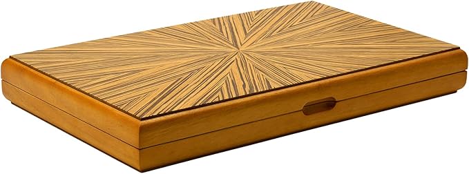 Woodronic 17" Wooden Backgammon Set, Folding Classic Board Game, Best Strategy Game and Smart Game of Tactic for Kids and Adults