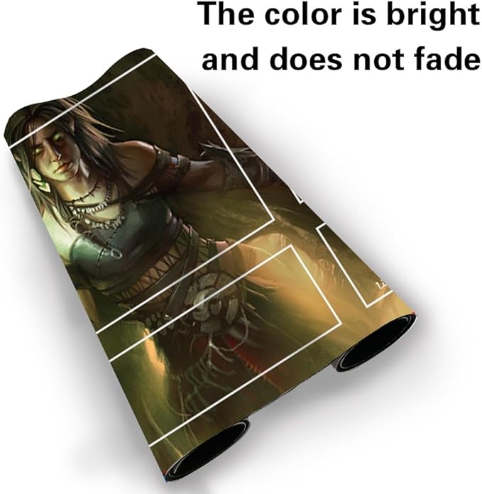 Board Game MTG Playmat Games Size 60X35 cm CCG Compatible for TCG RPG CCG Play mats (MEREN of Clan NEL TOTH-Zone)