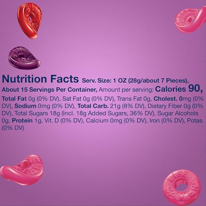 LIFE SAVERS Wild Berries Gummy Candy, 3.22 oz Bags (Pack of 12)