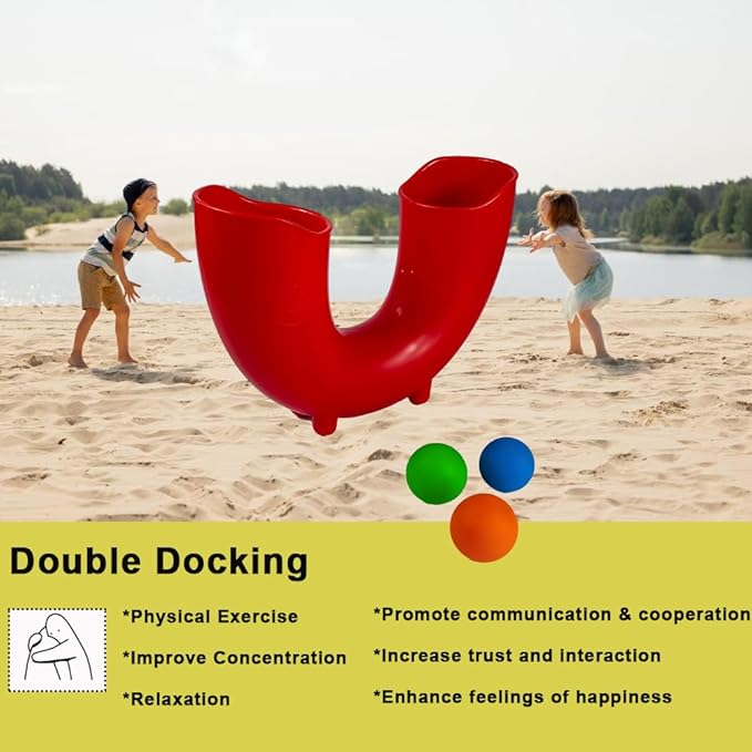 Boatman Throwing Skill Game Set with 3 Balls,Gifts for Teens and Adults Indoor & Outdoor Games, Fun Party Supplies, Cultivating Hands-on and Juggling Skills (RED)