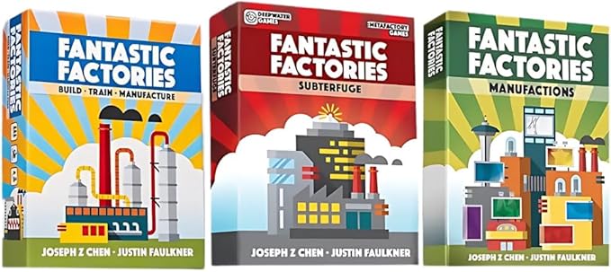 Fantastic Factories The Board Game Deluxe Edition: Core Game, Manufactions, and Subterfuge Expansions (3 Items)