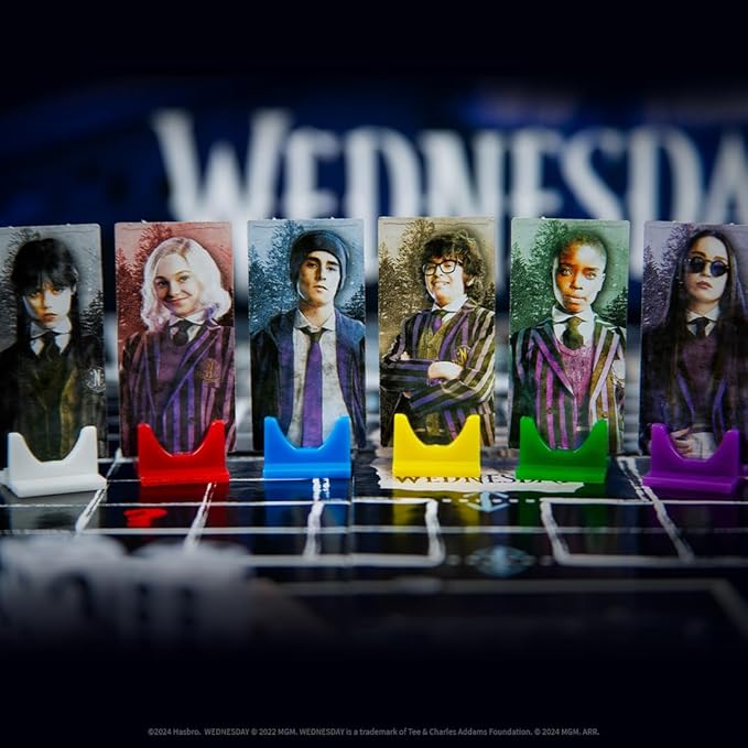 CLUE: Wednesday | Classic Board Game Inspired by The Netflix Original Series | Solve The Mystery at Nevermore Academy with Friends and Family | Officially Licensed Merchandise | 2-6 Players | Ages 8+