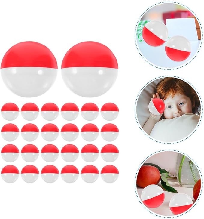 Luxshiny 50Pcs Empty Clear-Colored Round Capsules Toy Gumball Machines Plastic Containers Surprise for Easter Hunt Game Stuffer Party Favor Prize 70mm