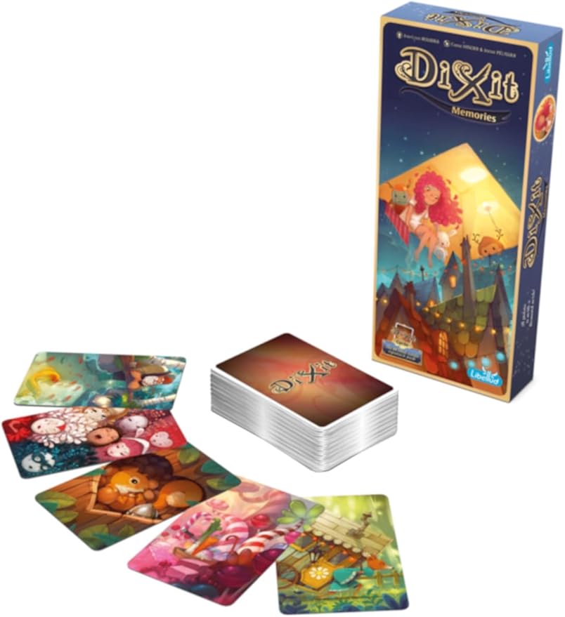 Dixit Memories Board Game EXPANSION - Explore a Fantastical World with 84 Original Art Cards! Creative Storytelling Game for Kids & Adults, Ages 8+, 3-6 Players, 30 Min Playtime, Made by Libellud