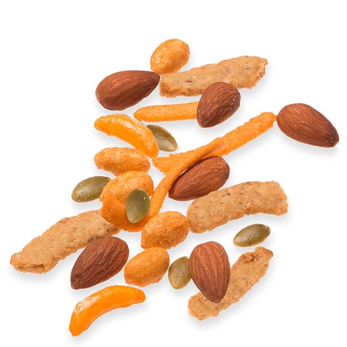 Fisher Snack Tex Mex Trail Mix, 30 Ounces, Hot and Spicy Peanuts, Almonds, Salsa Corn Sticks, Sesame Sticks, Chili Bits, Pepitas (Pack of 2)