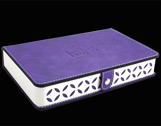 Dominos Set for Adults and Kids - Domino Set for Classic Board Games - Thick Jumbo Dominoes Double 6 for Travel Games - Purple Domino's 28 Tiles with Case