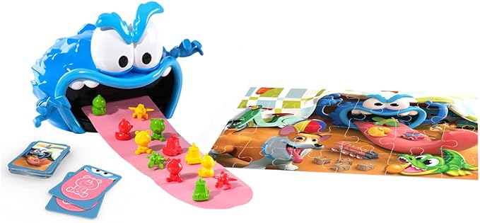 Gobble Monster Game - Save Your Toys from The Monster's Tongue Before It's Too Late - Includes 24-Piece Puzzle by Goliath
