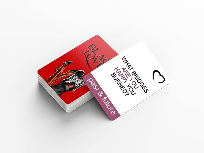 Black Owned Black Love Couple Games - Tabletop Game for Date Night, 100 Conversation Cards for Couples