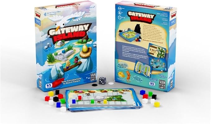 Gateway Island Board Game - 21 Different Games, Player Counts Vary by Game, 15-45 Min Gameplay for Family and Kids Ages 6+ (English)
