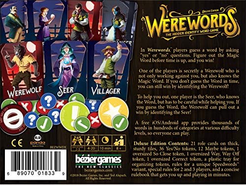 Werewords Deluxe Board Game, Fun for Families, Great for Kids & Families