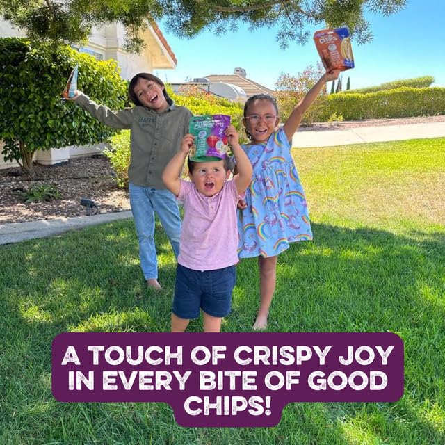 Good Chips Baked Crunchy Apple, Pineapple, Sweet Plantain - Crispy, Oil Free, Healthy, Naturally Sweet Dried Fruit Snacks Variety Pack - Pack of 3