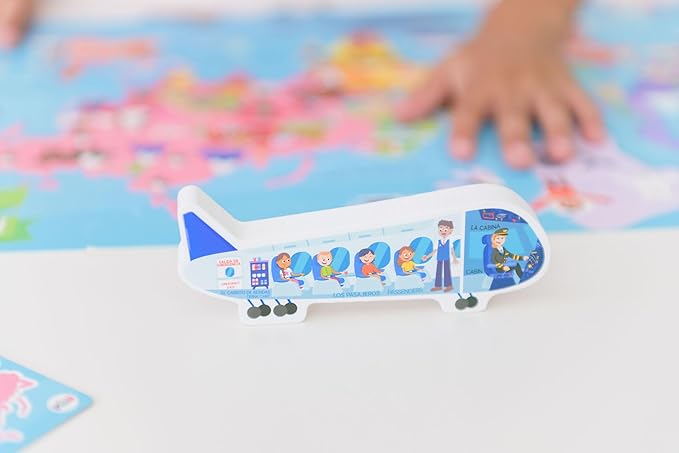 Hello, Airport! - ¡Hola, Aeropuerto! | Includes Bilingual Book, Cards, Dry Erase Activity Book, Marker, and More | Interactive Learning Activities Spanish and English Educational Resources For Kids 3+