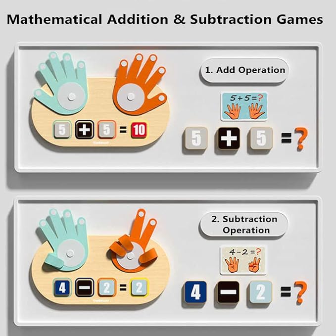 TOP BRIGHT Preschool Learning Toys for Toddlers 2-4, Educational Math Manipulatives Number Counting Blocks for Kids, Montessori Toys for 3 4 5 Year Old Finger Math Toy