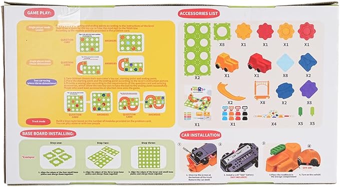 DIY STEM Board Games Kids Toys,Road Builder Educational Learning Toys for Kids， Montessori Logic Puzzles Brain Teasers Toy Preschool Classroom Gifts for Age 4-12 Year Old