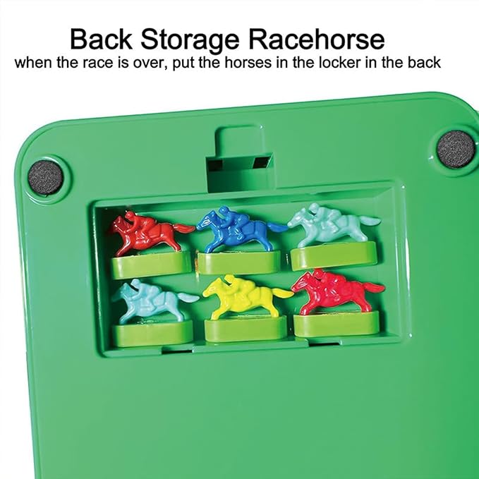 Junbinwon&NP Electronic Horse Racing Game 6-Horse Racing Table Games Portable Family Party Entertainment Games (6 Card and1 erasable Marker Pen Attached)