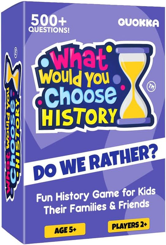 QUOKKA Board Game for 8-12 Year Olds - History Edition - Family Card Game for Kids Ages 5-8 - What Would You Choose | Pick Your Answer | Get to Know You - Fun Game Night for Boys & Girls