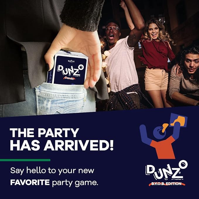 DUNZO™ (BYOB Edition) - Party Version of Classic Card Game - Draw Two, Skip, Reverse, Get Loco - Fun Games for Friends - Perfect for College Parties, Birthdays, Bachelorettes, or Any Event!