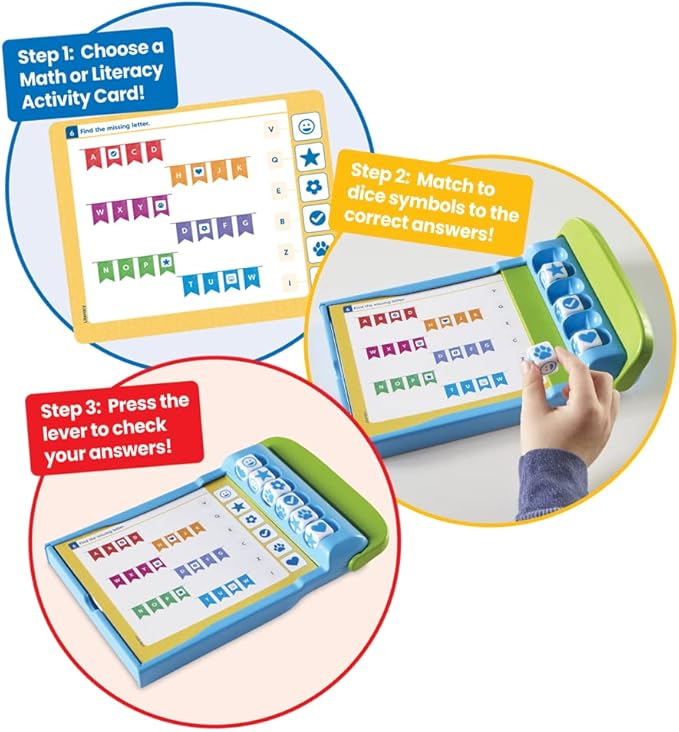 hand2mind ConfiDice! Kindergarten Prep, Learning Games for Toddlers, Math and Reading Activities