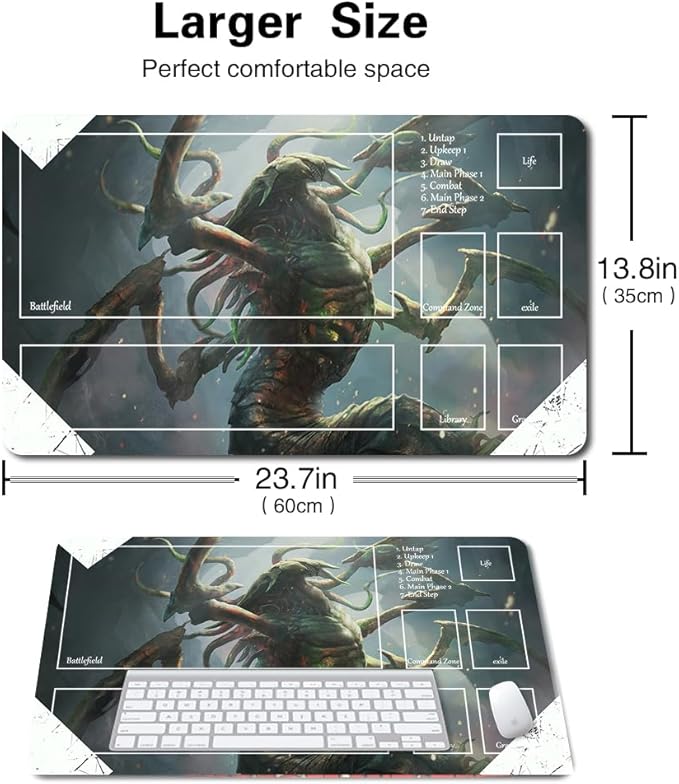 Board Game MTG Playmat Games Size 60X35 cm CCG Compatible for TCG RPG CCG Play mats (Sliver-Hivelord-Zone)