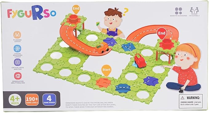 DIY STEM Board Games Kids Toys,Road Builder Educational Learning Toys for Kids， Montessori Logic Puzzles Brain Teasers Toy Preschool Classroom Gifts for Age 4-12 Year Old