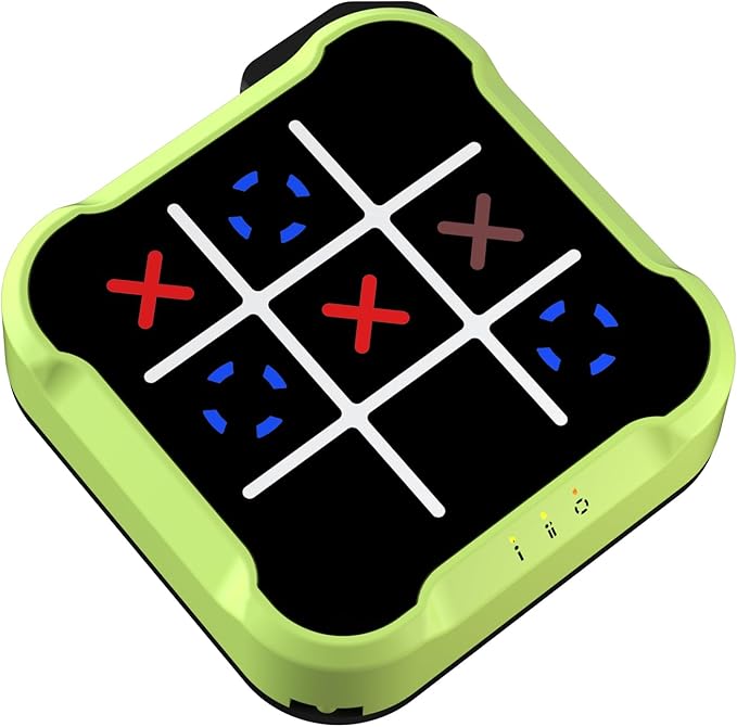 Electronic Tic Tac Toe Bolt Game, Handheld Digital Board Game Console, Electric Puzzle Game for Educational and Memory Growth, Portable Travel Games for Car Ride, Gift Ideal for Kids and Adults