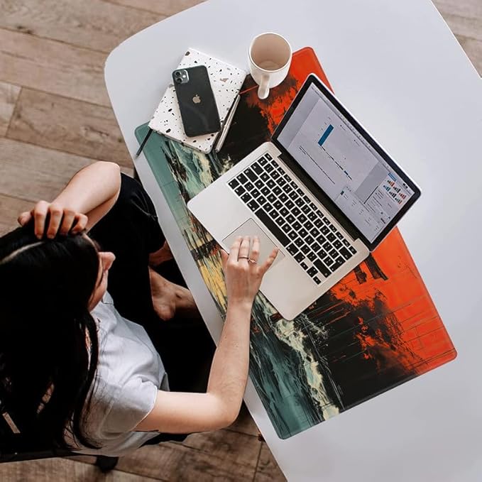 Playmat 24" x 14" Game Mats for MTG/TCG Cards, Commander Deck Gaming Desk Mat, Japanese Shrine Gate Torii Art