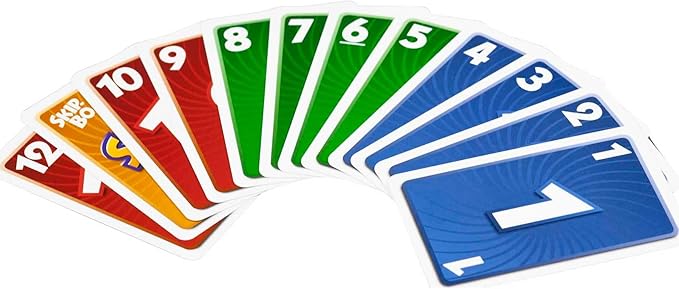 Mattel Games Skip Bo Card Game in Decorative Tin with 162 Cards, Sequencing Family Game for 2 to 6 Players, Kids Gift for Ages 7 Years & Older (Amazon Exclusive)