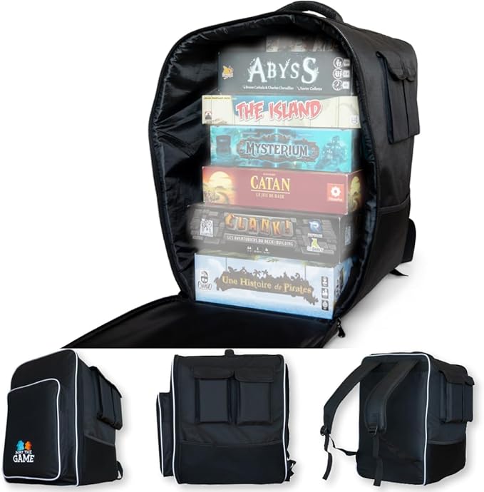 Board Game Bag: Ultimate Backpack, Travel Organizer, Storage & Carrying Case for Board and Tabletop Games