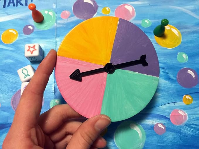 Create Your Own Board Game Set – DIY Kit with Blank Game Board, Game Pieces, Blank Cards, Dice, Spinner – Build Your Own Game for Family Board Games