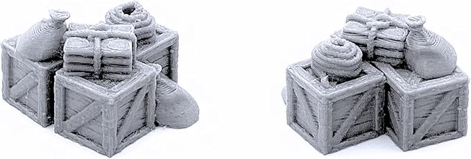 Cargo Piles DND Terrain Compatible with Dungeons and Dragons, Warhammer 40k, 28mm Miniature Wargaming, Tabletop RPGs, Wargame Scenery