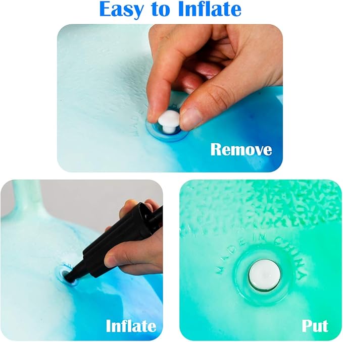 EVERICH TOY Hopper Ball, Clouds Hopping Toys for Kids, 18 Inch Bouncy Ball with Handle, Inflatable Bouncing Hoppity Hop Toys for Boys and Girls Gifts