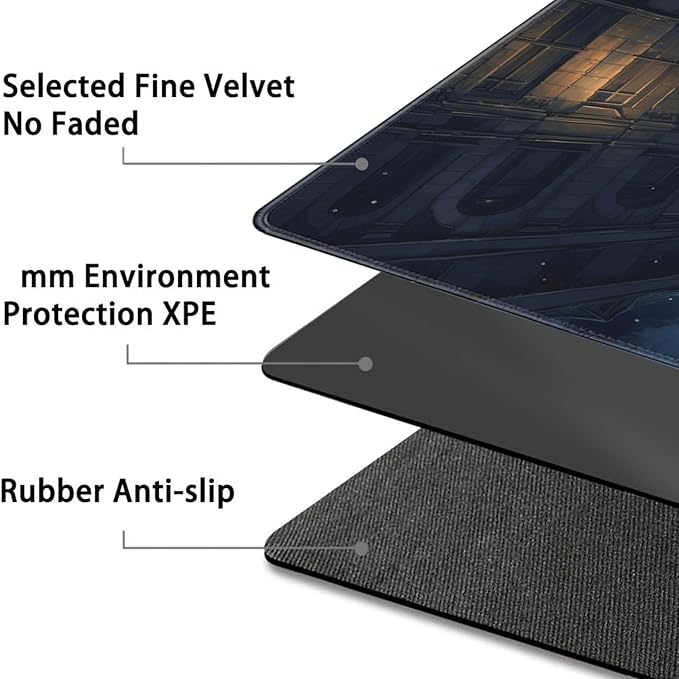 Board Game for TCG Playmat Table Mats Games Size 60X35 cm Mousepad Compatible for MTG RPG CCG Trading Card Game Play mats with 6 Dice (Playmat 129)