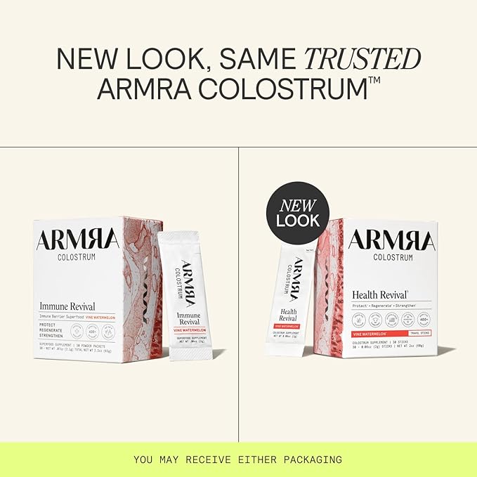 ARMRA Colostrum™ Powder | Vine Watermelon | Gut Health & Bloating | Skin & Hair | Immunity | Keto, Gluten & Fat-Free | 30 Servings