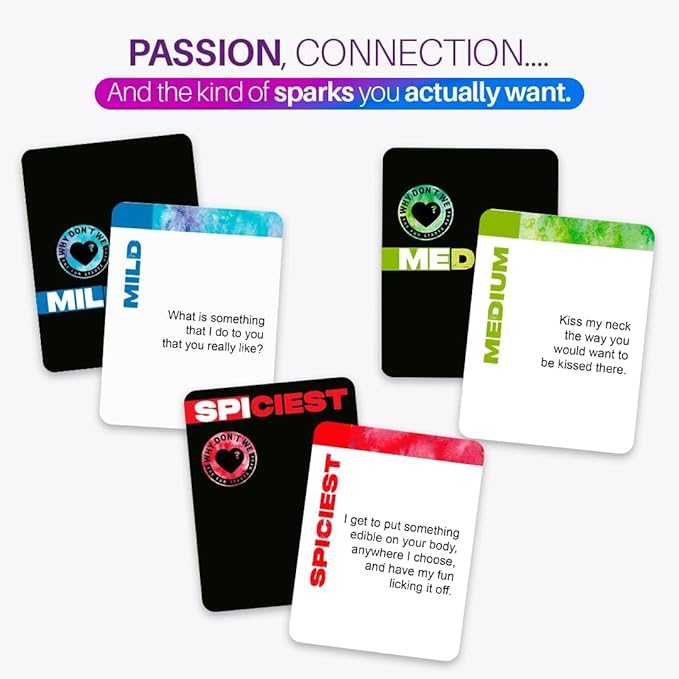 Why Don't We - Spice IT UP - Super Fun Couples Games for Date Nights: 150 Cards with Conversations, Spicy Dares & More - Best Date Night Games for Couples - Romantic Adult Couple Game