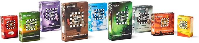 10 Packs Arcane Tinmen Non-Glare Board Game Sleeves 50 ct Small Size Card Sleeves Display Case