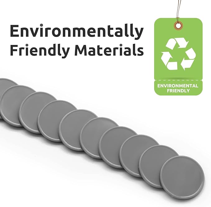 Set of 100 Opaque Plastic Learning Counters Mini Poker Chips Game Tokens with Storage Box (Gray, 1.26 Inch)