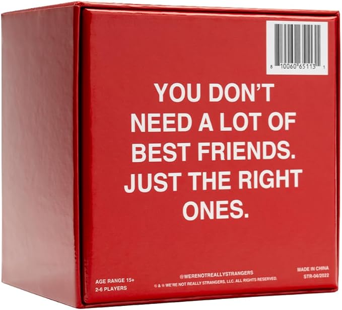 WE'RE NOT REALLY STRANGERS Friendship Edition Card Game - 150 Conversation Cards for Adults, Teens, & Friends - for a Fun and Memorable Game Night, Ages 15+, 2-6 Players