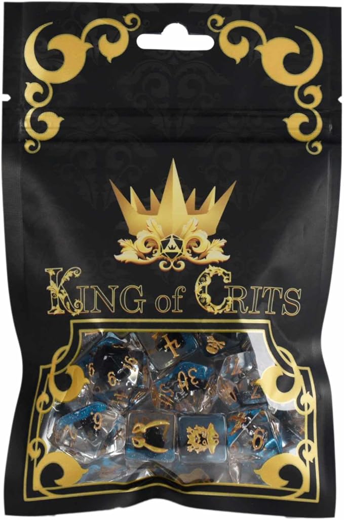 Pirates Plunder 11 Dice Set | Swashbuckler Polyhedral Dice Set | Buccaneer, Blackbeard, and Anne Bonny DND MTG Tabletop Board Game Dice