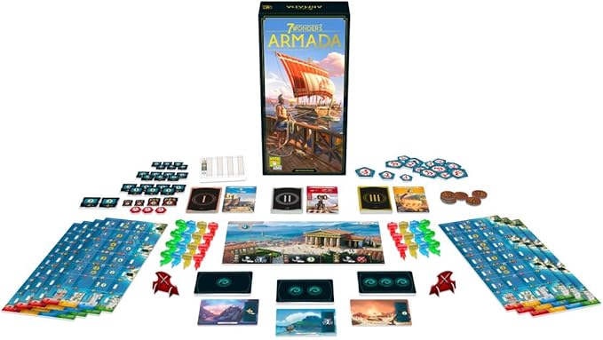 7 Wonders Armada Board Game EXPANSION - Conquer the Seas and Explore Distant Isles! Civilization Strategy Game for Kids and Adults, Ages 10+, 3-7 Players, 40 Min Playtime, Made by Repos Production
