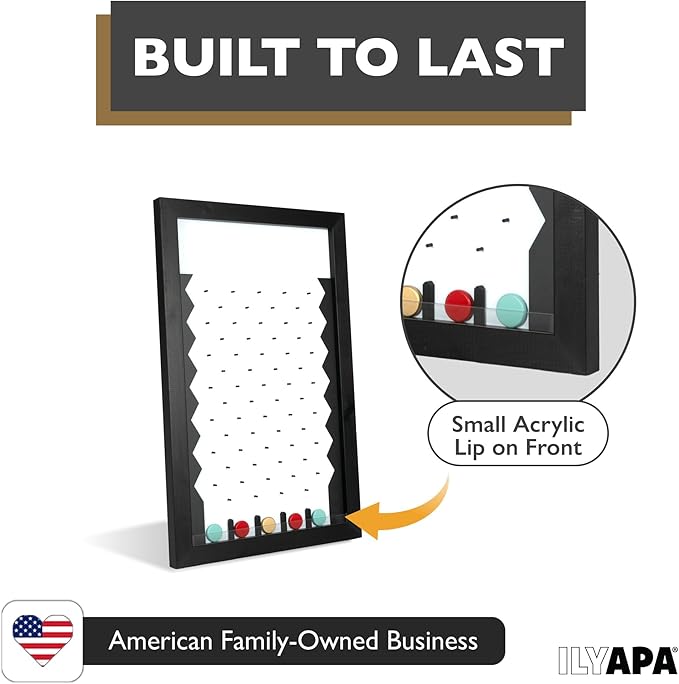 Ilyapa Large Prize Drop Board Game - 18x28 Inch Portable Penny Drop Game for Events and Trade Show - Wooden A-Frame Whiteboard Sign, Eraser