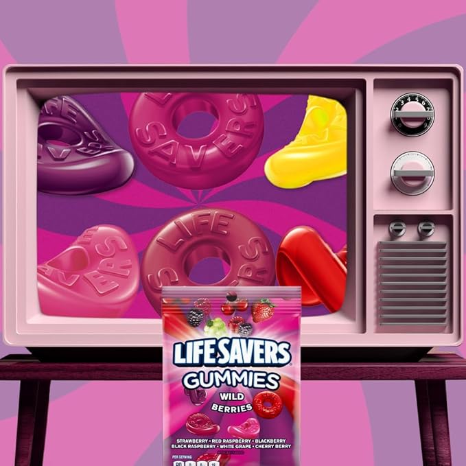 LIFE SAVERS Wild Berry Gummy Candy Variety Pack, Assorted Candy Variety Pack, Bulk, 7 oz (12 Bags of Gummies)