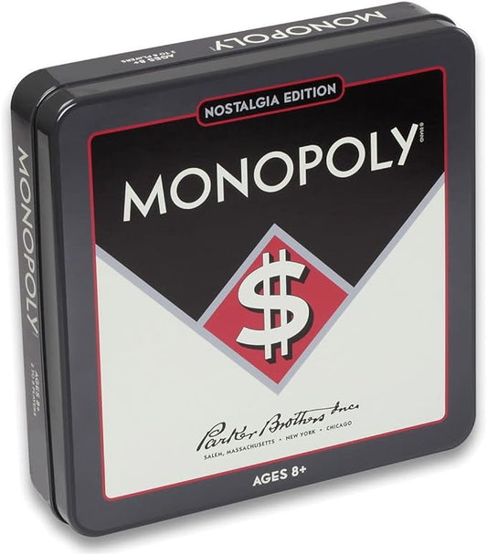 WS Game Company Monopoly Nostalgia Edition Board Game in Collectible Tin