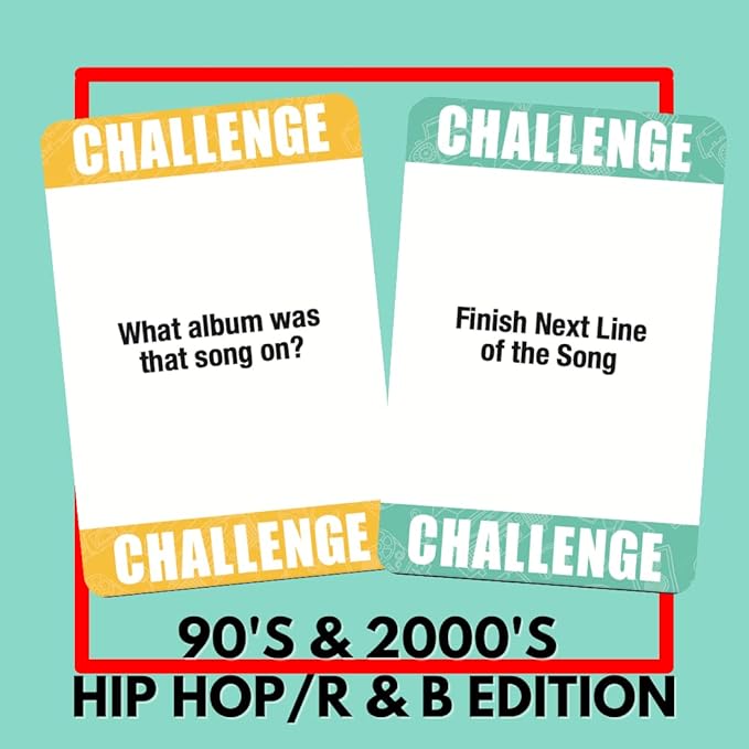 Lyrically Correct 90's and 2000's Hip Hop & R&B Music Trivia Card Game for Friends, Fun Party Game for Adults, Family Gatherings, Game Nights, and Finish The Lyrics Challenge