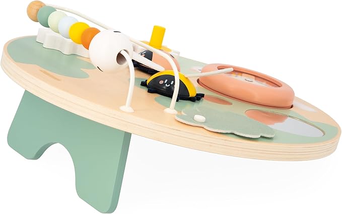 Janod Sweet Cocoon Wooden Multi-Activity Hanging Busy Board - Ages 12 Months - 3 Years - J04057