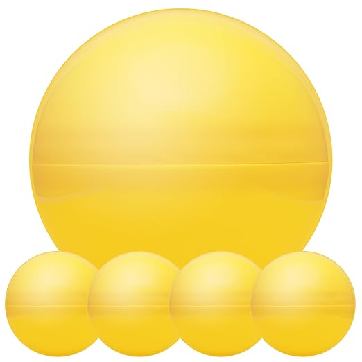 Big Claw Machine Capsules Yellow Plastic Sphere Party Favor Containers Round 5 pcs 7.9 inch Jumbo Plastic Christmas Ornaments Extra Large Candy Gift Box Empty Craft Party Supplies Vending Capsules