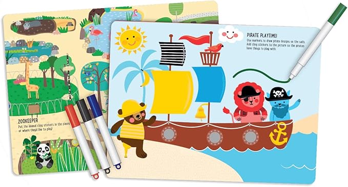 Parragon My First Big Activity Box for Kids Ages 3-5: Wipe Clean Boards, Activity Book, Game Cards, Reusable Stickers & Dry Erase Markers - Mazes, Search & Find, Games, & More!